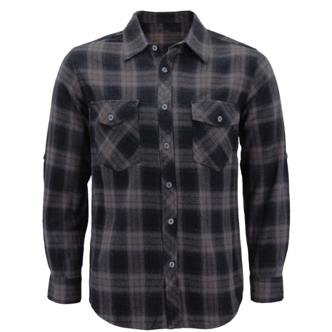 Men's Long Sleeve Flannel Shirts-BC 306