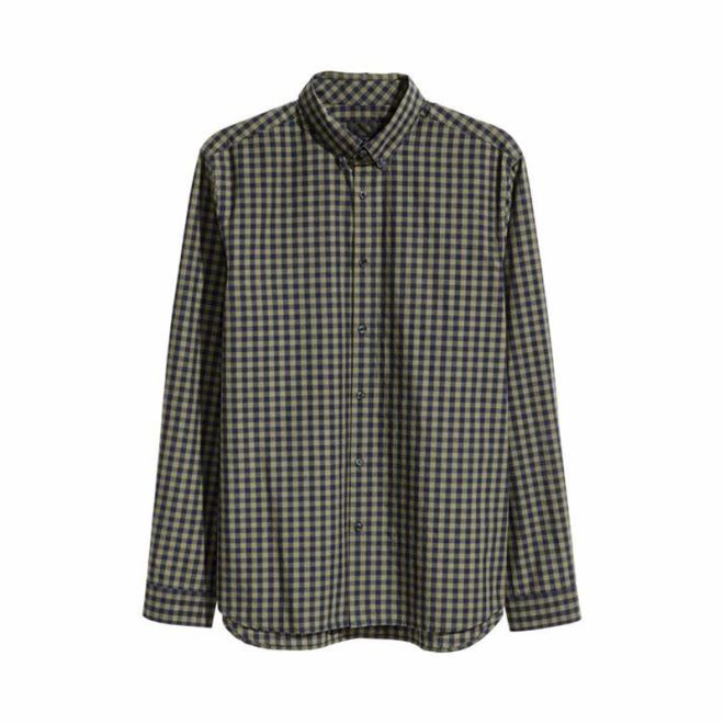 Cotton Poplin Shirt checked-BC 33241