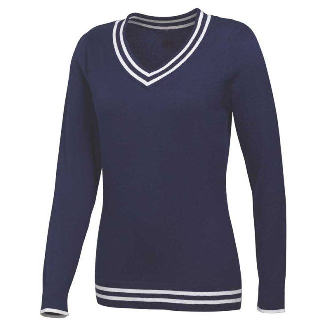 Ladies V-neck Sweaters-BC 660122